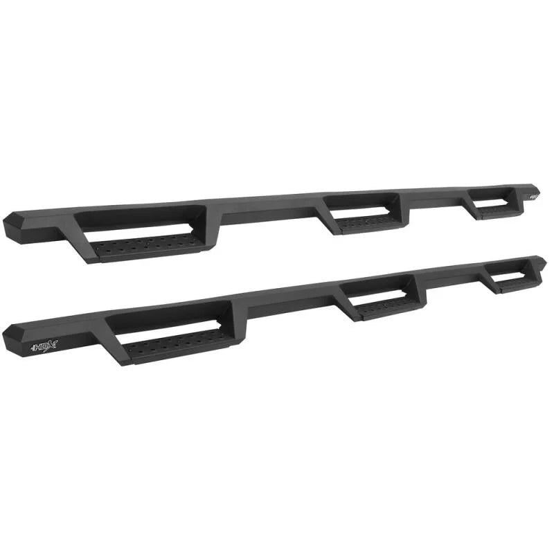 Westin/HDX 07-19 Chevy Silv 2500/3500 Crew (8ft) (Excl Dually) Drop WTW Nerf Step Bars - Blk - Main Product View