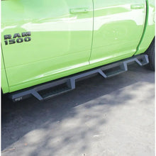 Load image into Gallery viewer, Westin/HDX 09-18 Dodge/Ram 1500 Crew Cab (5.5ft Bed) Drop Wheel to Wheel Nerf Step Bars - Txt Black - Side View