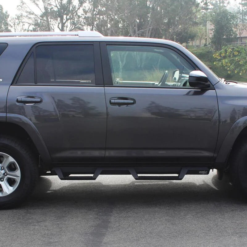 Westin/HDX 10-17 Toyota 4Runner Trail Edition Drop Nerf Step Bars - Textured Black - Back View