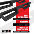 Load image into Gallery viewer, Westin/HDX 16-18 Nissan Titan XD Crew / 17-18 Titan Crew Cab Drop Nerf Step Bars - Textured Black - Back View