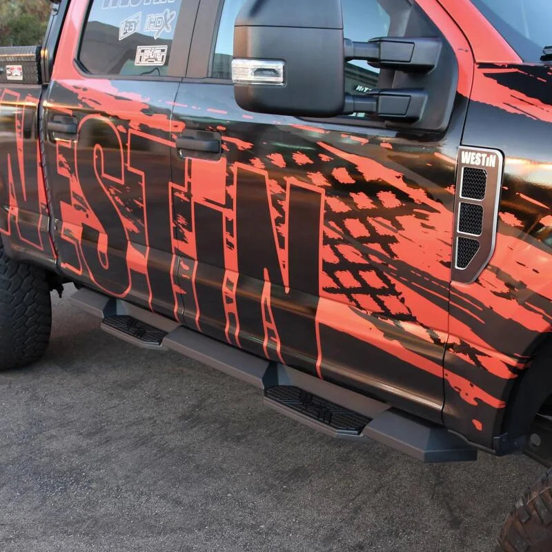 Westin/HDX 17-18 Ford F-150 SuperCrew Xtreme Nerf Step Bars - Textured Black - Side View