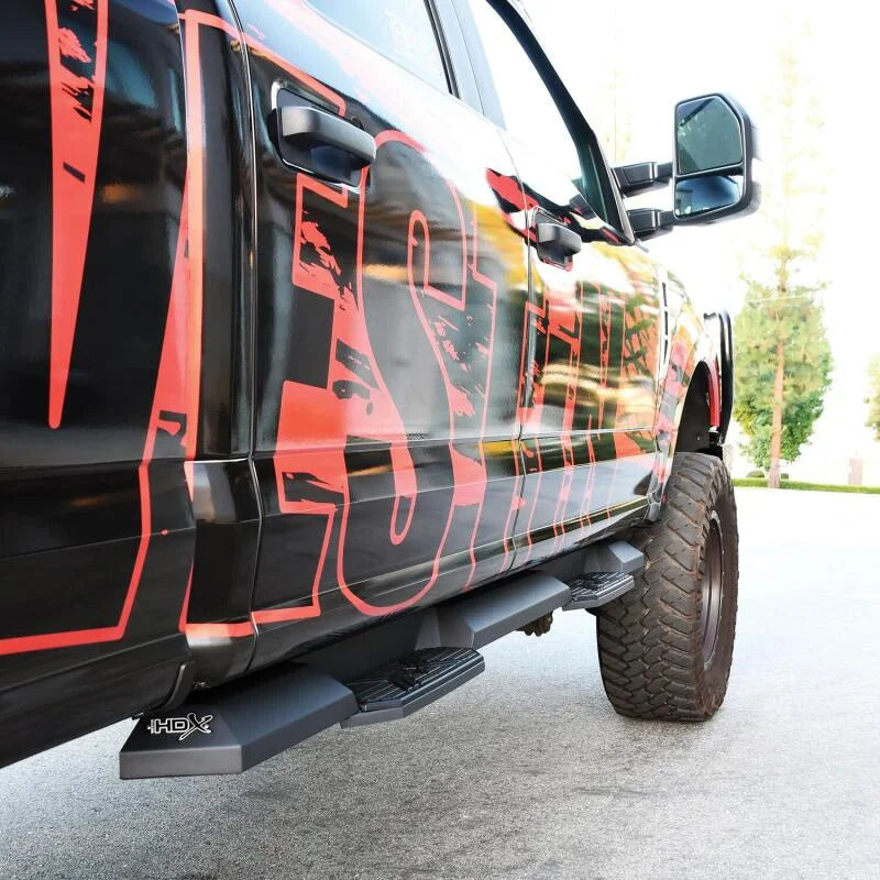 Westin/HDX 17-18 Ford F-150 SuperCrew Xtreme Nerf Step Bars - Textured Black - Back View