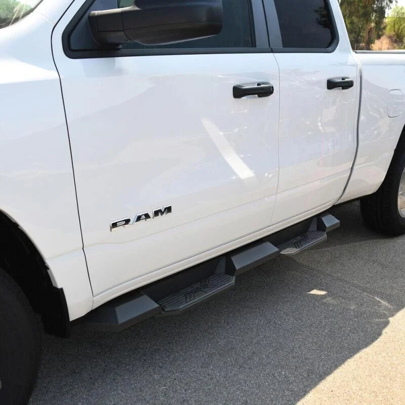 Westin/HDX 19-21 Ram 1500 Quad Cab (Excl. Classic) Xtreme Nerf Step Bars - Textured Black - Back View