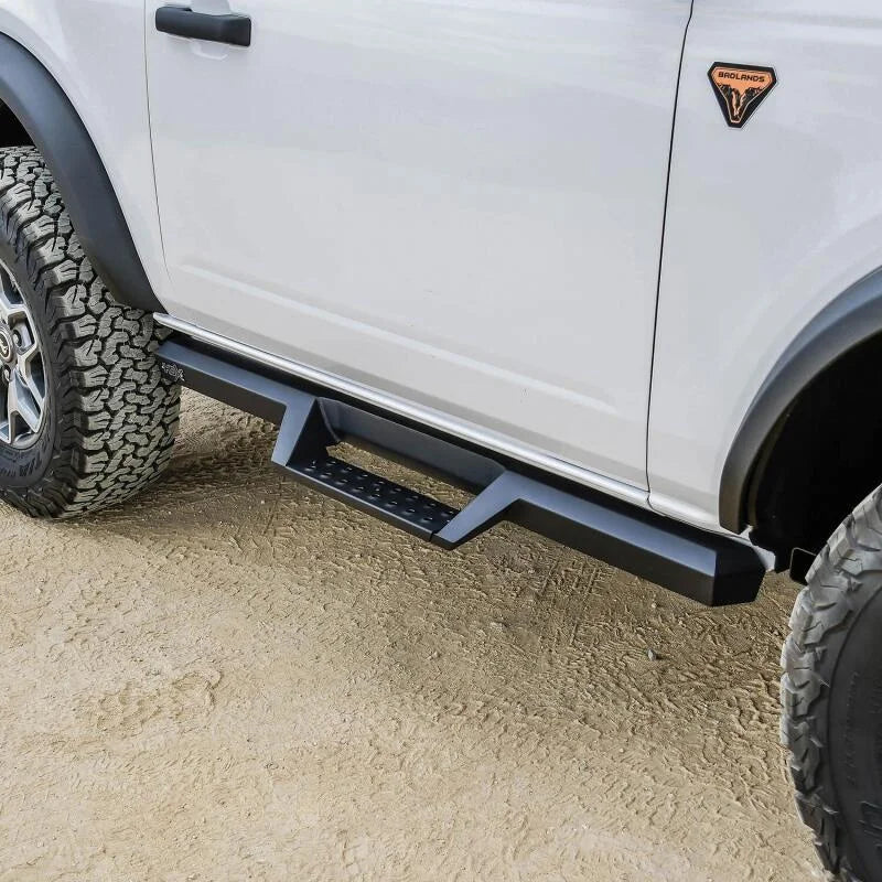 Westin/HDX 2021+ Ford Bronco (2-Door) Drop Nerf Step Bars - Textured Black - Side View