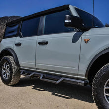 Load image into Gallery viewer, Westin/HDX 2021+ Ford Bronco Drop Nerf Step Bars - Textured Black - Back View