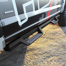 Load image into Gallery viewer, Westin/HDX Stainless 15-18 Ford F-150 SC/17-18 F-250/F-350 CC Drop Nerf Step Bars - Textured Black - Side View