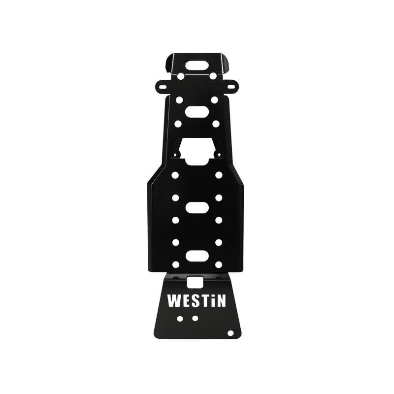 Westin/Snyper 07-11 Jeep Wrangler Transmission Pan Skid Plate - Textured Black - Main Product View