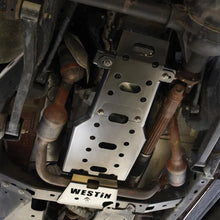 Load image into Gallery viewer, Westin/Snyper 07-11 Jeep Wrangler Transmission Pan Skid Plate - Textured Black - Side View