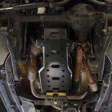 Load image into Gallery viewer, Westin/Snyper 07-11 Jeep Wrangler Transmission Pan Skid Plate - Textured Black - Back View