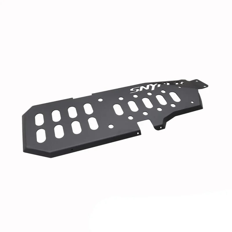 Westin/Snyper 07-17 Jeep Wrangler 2Dr Gas Tank Skid Plate - Textured Black - Side View
