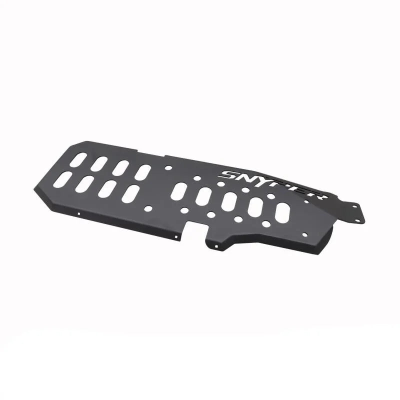 Westin/Snyper 07-17 Jeep Wrangler 2Dr Gas Tank Skid Plate - Textured Black - Back View