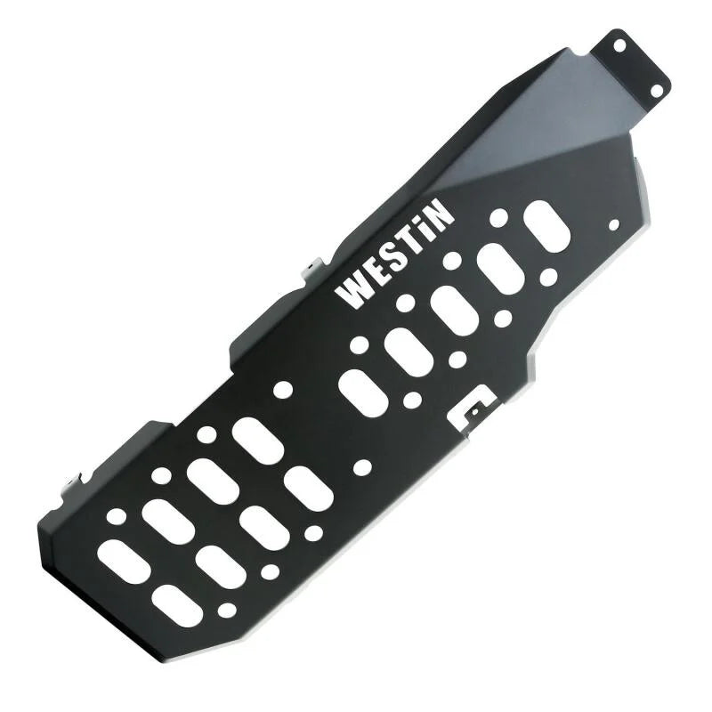 Westin/Snyper 07-17 Jeep Wrangler 2Dr Gas Tank Skid Plate - Textured Black - Installation View