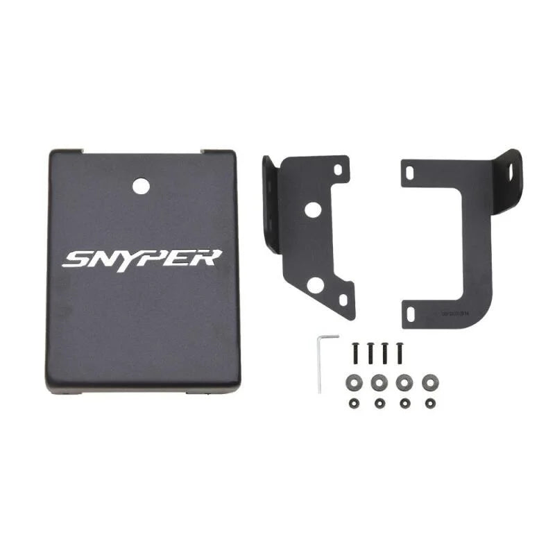 Westin/Snyper 07-17 Jeep Wrangler Evap Canister Skid Plate - Textured Black - Installation View