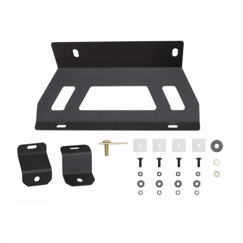 Westin/Snyper 07-17 Jeep Wrangler Muffler Skid Plate - Textured Black - Back View