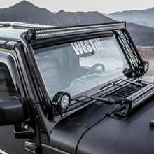 Load image into Gallery viewer, Westin/Snyper 07-17 Jeep Wrangler Snyper Overhead Light Hoop - Textured Black - Side View