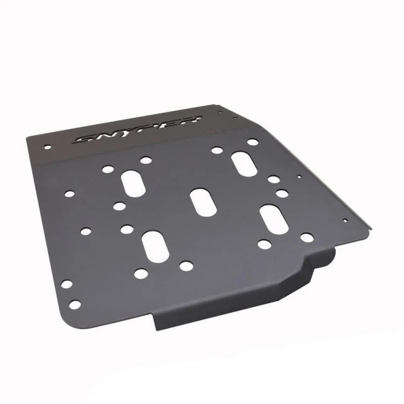 Westin/Snyper 07-17 Jeep Wrangler Transfer Case Skid Plate - Textured Black - Side View