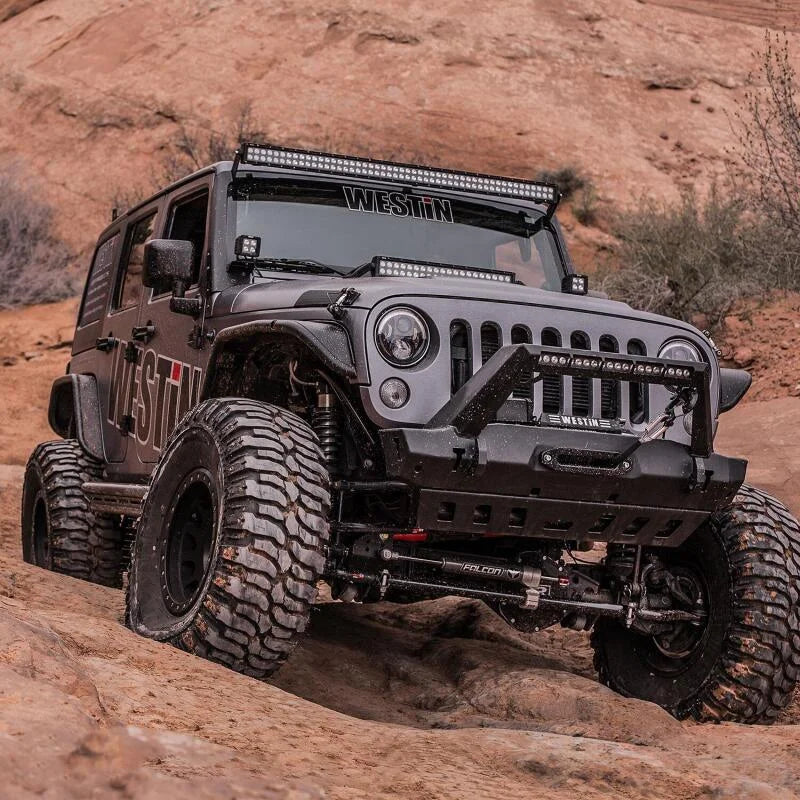 Westin/Snyper 07-17 Jeep Wrangler Tube Fenders - Front - Textured Black - Additional View 7