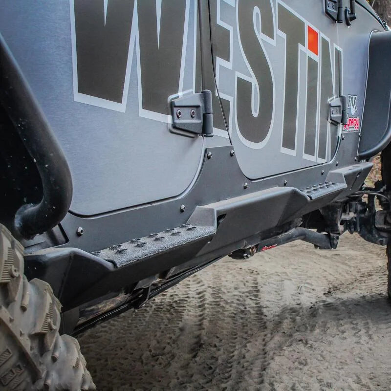 Westin/Snyper 07-17 Jeep Wrangler Unlimited Rock Slider Steps - Textured Black - Additional View 5
