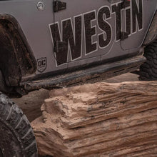 Load image into Gallery viewer, Westin/Snyper 07-17 Jeep Wrangler Unlimited Triple Tube Rock Rail Steps - Textured Black - Back View