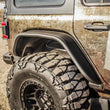 Load image into Gallery viewer, Westin/Snyper 18-20 Jeep Wrangler Tube Fenders - Rear - Textured Black - Installation View