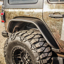 Load image into Gallery viewer, Westin/Snyper 18-20 Jeep Wrangler Tube Fenders - Rear - Textured Black - Installation View