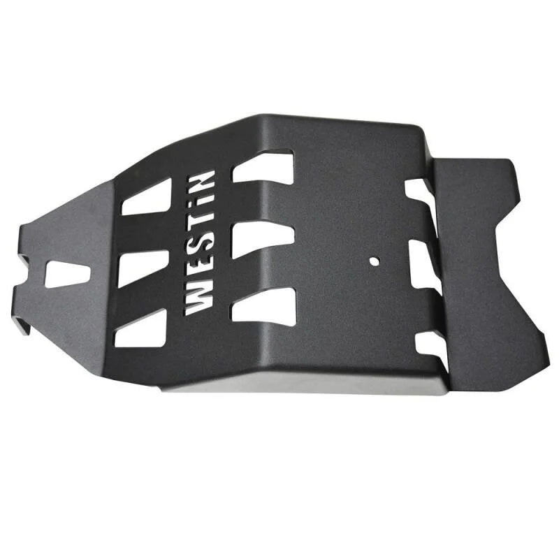 Westin/Snyper 18-21 Jeep Wrangler JL Oil Pan Skid Plate - Textured Black - Side View