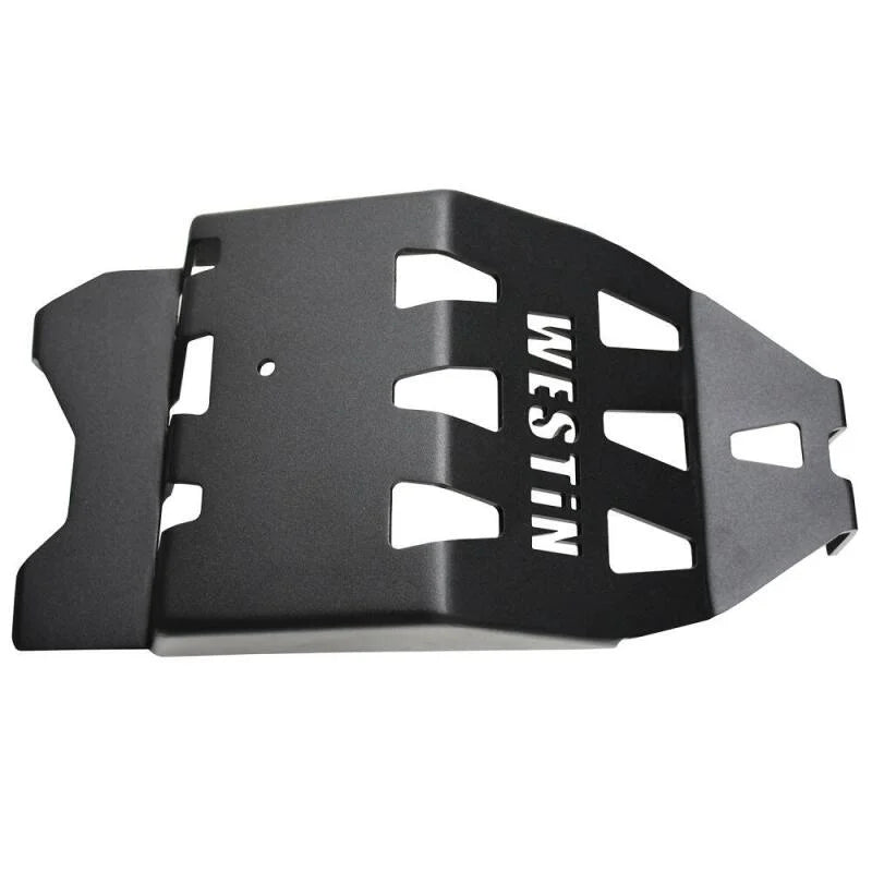 Westin/Snyper 18-21 Jeep Wrangler JL Oil Pan Skid Plate - Textured Black - Installation View