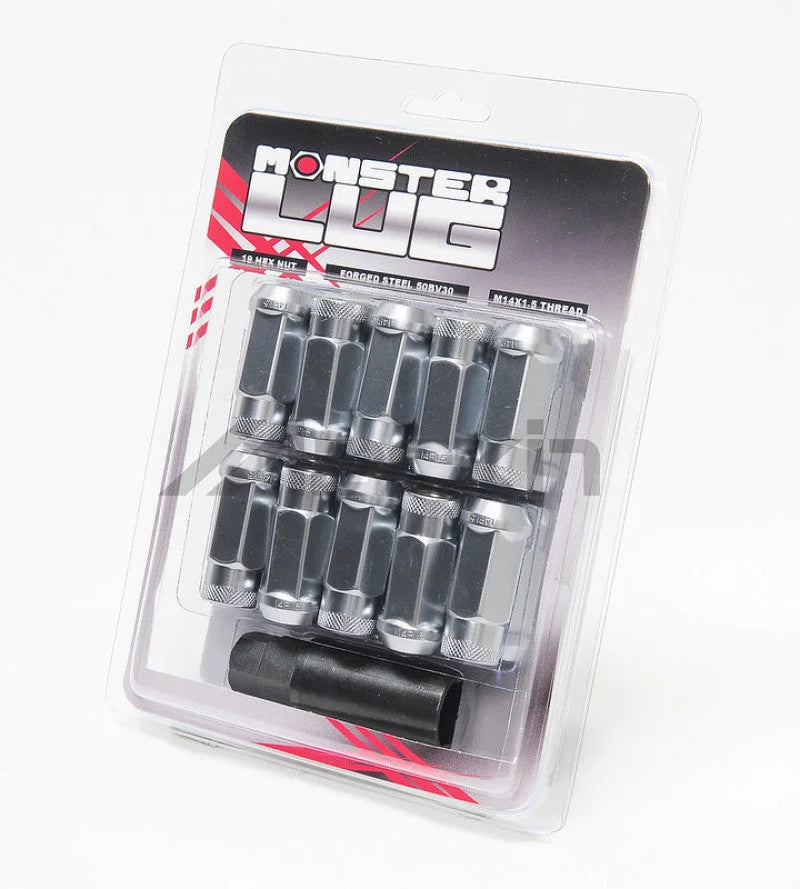 Wheel Mate 14x1.50 Monster Open End Silver Lug Nut - Set of 20 - Main Product View