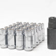 Load image into Gallery viewer, Wheel Mate 14x1.50 Monster Open End Silver Lug Nut - Set of 20 - Side View