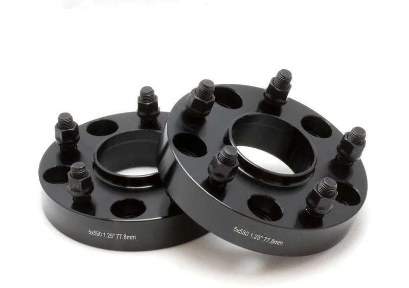 Wheel Mate 5x4.5 Bolt Pattern 1.5in Thick 82mm ID 164mm OD 1/2x20 Stud Wheel Adapter (Single) - Installation View