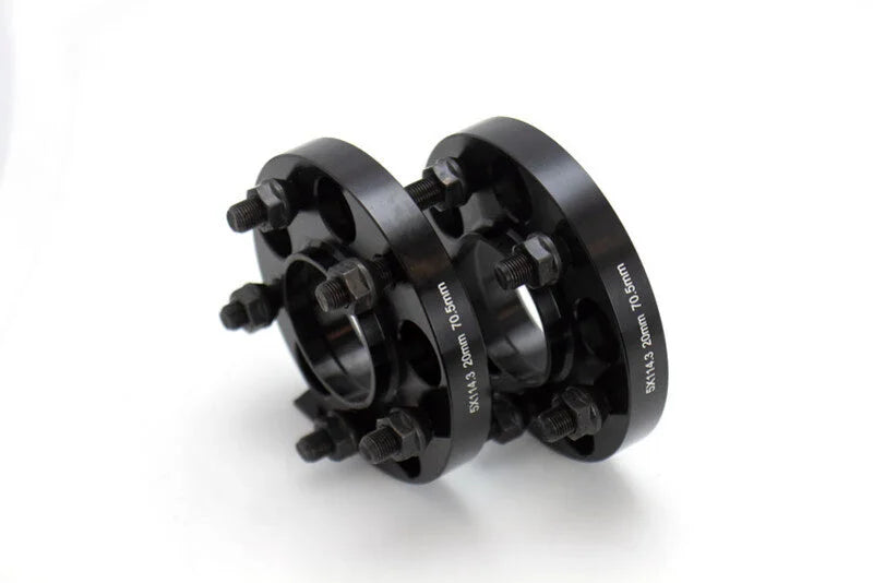 Wheel Mate 5x4.75in to 5x4.75in BP 2in Thick 82.5mm ID 164mm OD 12x1.50 Stud Titanium Adapter - Side View