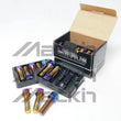 Load image into Gallery viewer, Wheel Mate Mevius Lug Bolt Set of 20 - Blue Neon 14x1.50 50mm Ball 14mm RAD - Main Product View