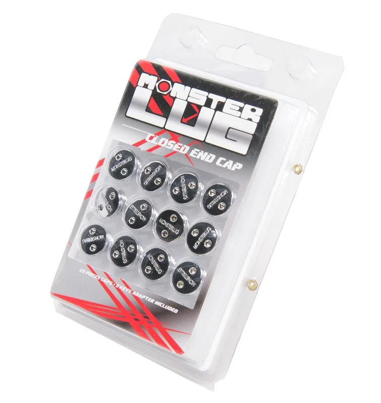 Wheel Mate Monster Lug Nut Caps - Chrome 14x1.50 - Side View