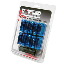 Load image into Gallery viewer, Wheel Mate Monster Open End Lug Nut Set of 20 - Blue 14x1.50 - Main Product View