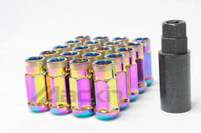 Load image into Gallery viewer, Wheel Mate Monster Open End Lug Nut Set of 20 - C. Neon 1/2in - Side View