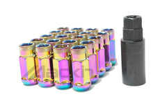 Load image into Gallery viewer, Wheel Mate Monster Open End Lug Nut Set of 20 - Chrome Neon 14x1.50 - Main Product View