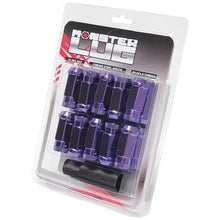 Load image into Gallery viewer, Wheel Mate Monster Open End Lug Nut Set of 20 - Purple 14x1.50 - Side View