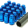 Load image into Gallery viewer, Wheel Mate Muteki Closed End Lug Nuts - Blue 12x1.25 - Side View