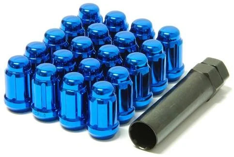 Wheel Mate Muteki Closed End Lug Nuts - Blue 12x1.25 - Side View