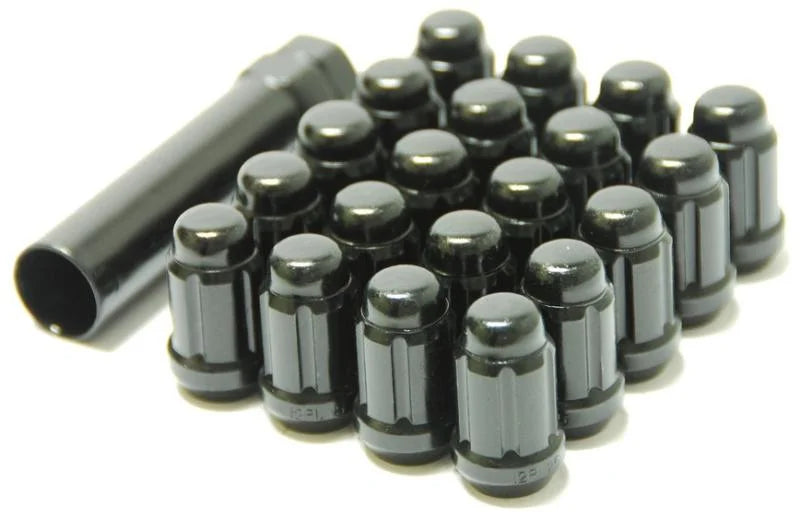 Wheel Mate Muteki Closed End Lug Nuts - Deep Black 12x1.25 - Side View