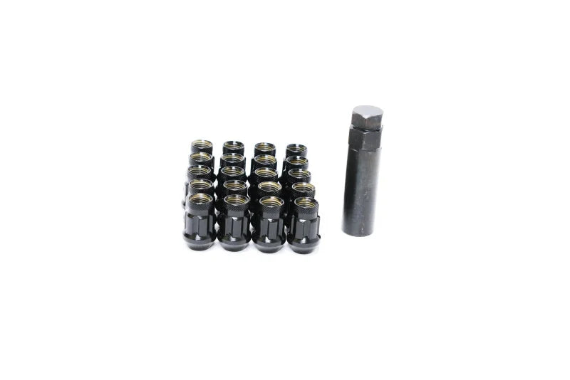 Wheel Mate Muteki HR38 Open End Lug Nuts 12x1.25 Black Chrome / Red Ring - Main Product View