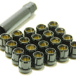 Load image into Gallery viewer, Wheel Mate Muteki Open End Lug Nuts - Deep Black 12x1.25 - Side View