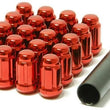 Load image into Gallery viewer, Wheel Mate Muteki Open End Lug Nuts - Red 12x1.25 - Main Product View