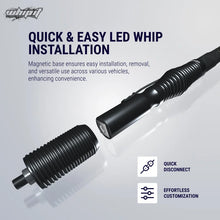 Load image into Gallery viewer, Whip It 3Ft Magnet Base w/ Spring Set - Side View