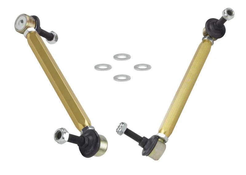 Whiteline 02-06 Mini Cooper S Front Swaybar link kit-Adjustable ball end links - Side View