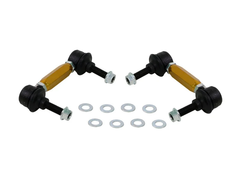 Whiteline 03-06 Nissan 350z Z33 Rear Swaybar link kit-Adjustable Ball End Links - Side View