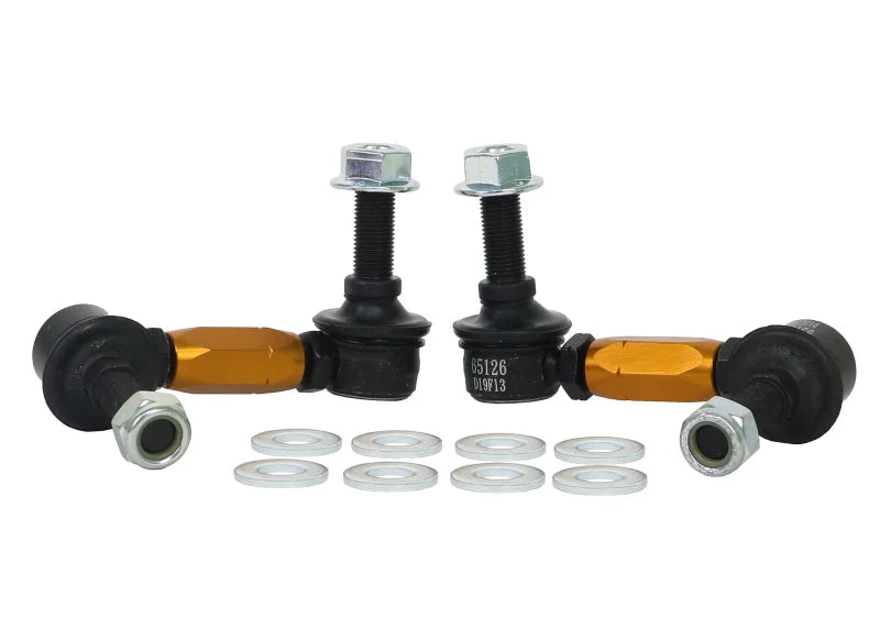 Whiteline 03+ Nissan 350z Z33 / 07-08 Infiniti G35 (Exc AWD) Fr Swaybar-Link Assy HD Adj Steel Ball - Detail View