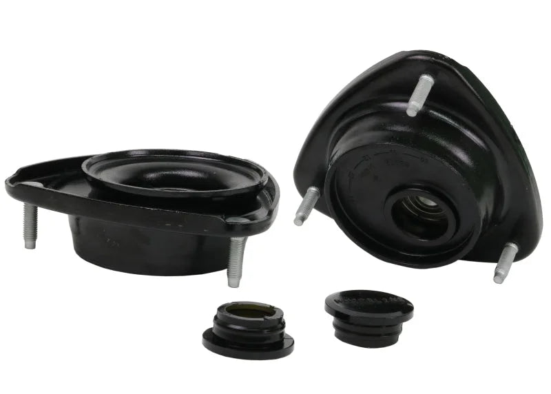 Whiteline 04-07 Subaru WRX/STi / 98-02 Subaru Forester Front Upper Strut Mounts - Offset Assembly - Main Product View