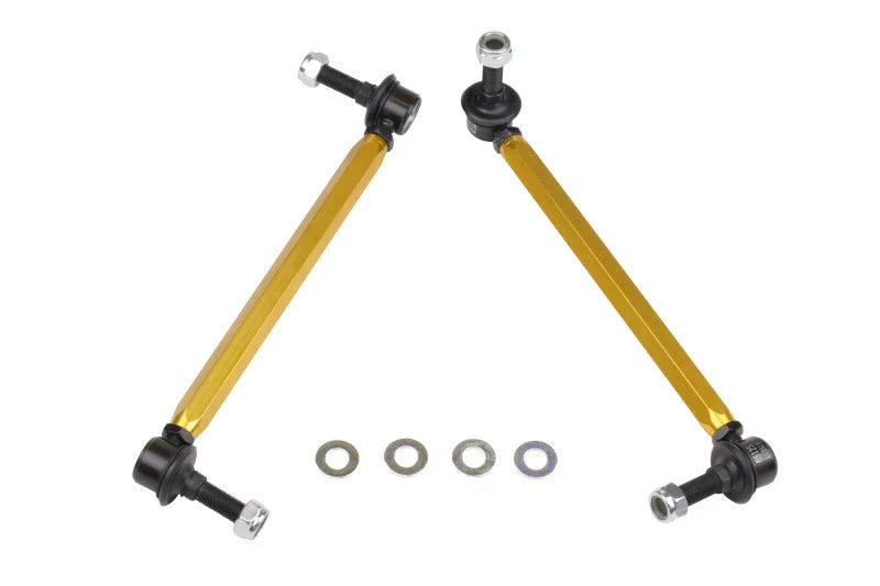 Whiteline 05+ Mustang Coupe 8cyl (Inc Shelby GT/ GT500) Front Swaybar Link Kit H/Duty Adj Steel Ball - Side View