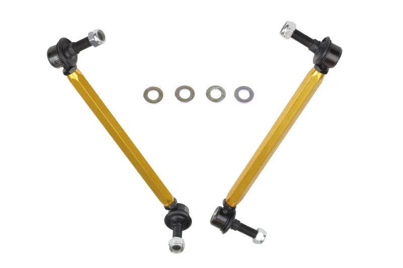 Whiteline 05+ Mustang Coupe 8cyl (Inc Shelby GT/ GT500) Front Swaybar Link Kit H/Duty Adj Steel Ball - Back View